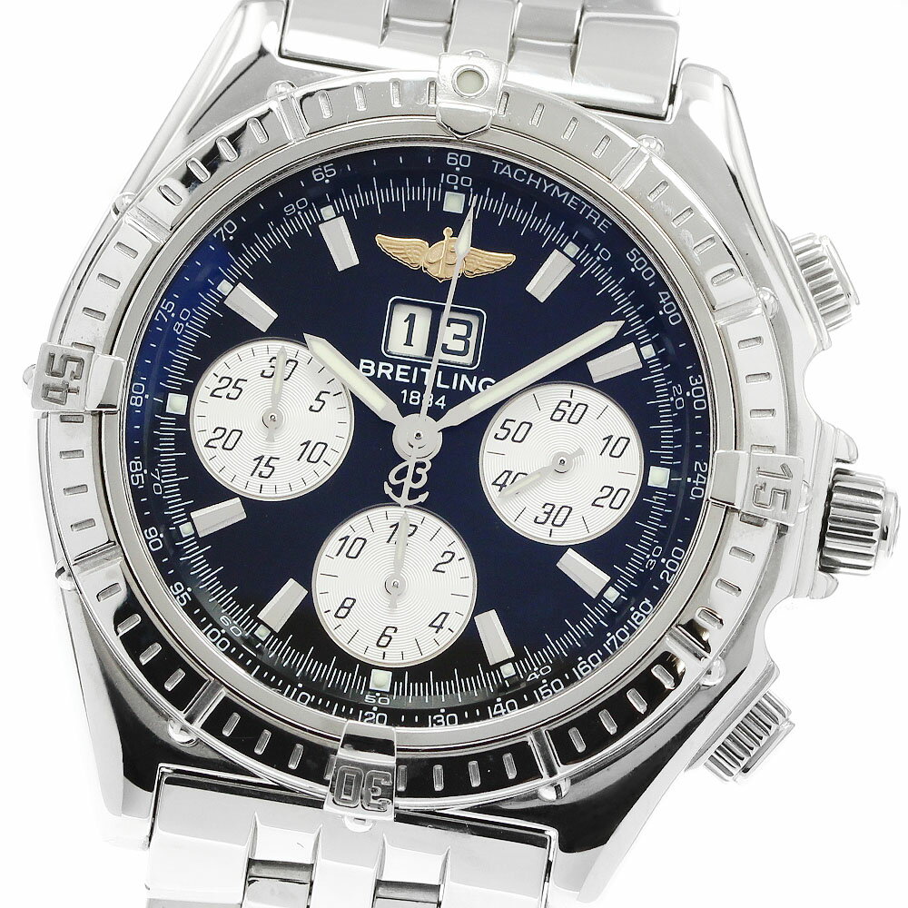 ブライトリング BREITLING A44355 クロスウィンド スペシャル ビッグデイト クロノグラフ 自動巻き メンズ 保証書付き_965342【中古】