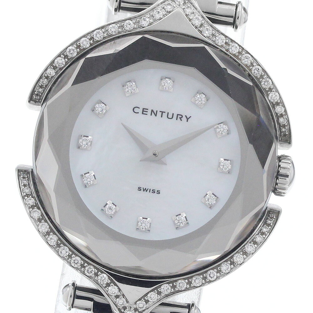 センチュリー CENTURY タイムジェム 12Pダイヤ クォーツ メンズ _965697【中古】