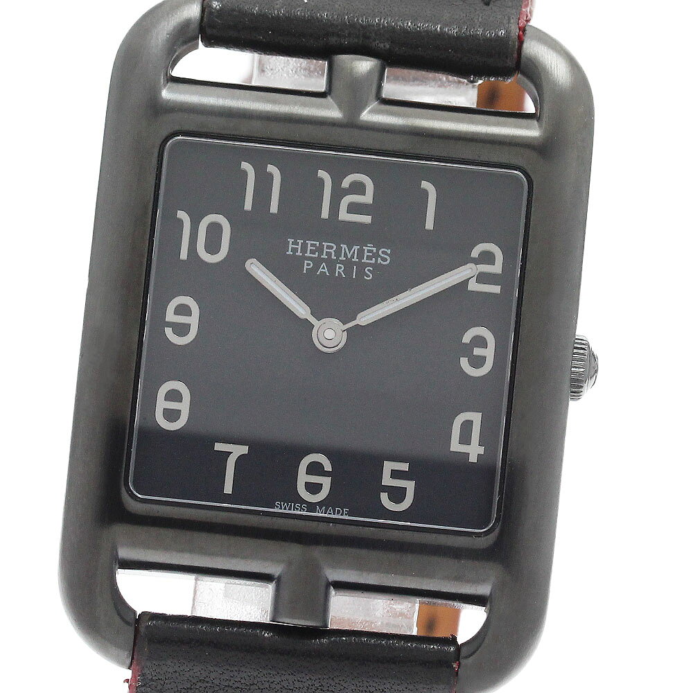 エルメス HERMES CC3.711 ケープコッドGM シャドウ クォーツ レディース 極美品 _967939【中古】