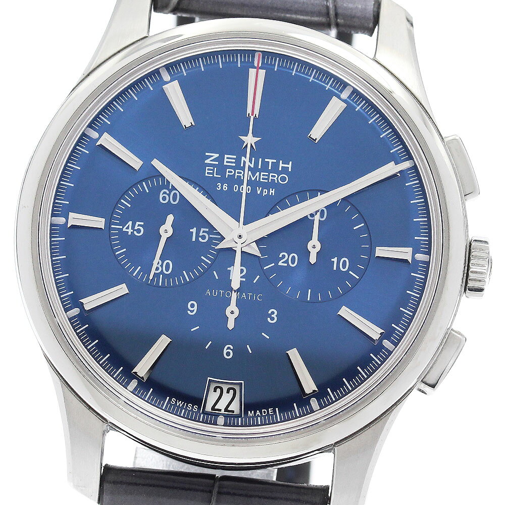 ゼニス ZENITH 03.2116.400/51.C700 キャプテン エルプリメロ シャルル・ベルモ トリビュート 世界1975本限定 AT 美品 保証書付_967940【中古】