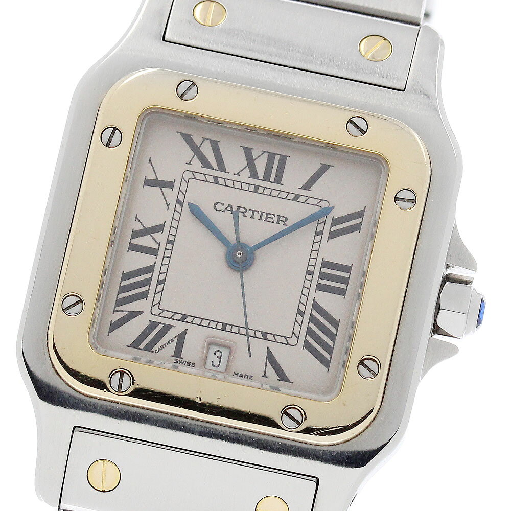 カルティエ CARTIER W20011C4 サントスガルベLM デイト YGベゼル クォーツ メン ...