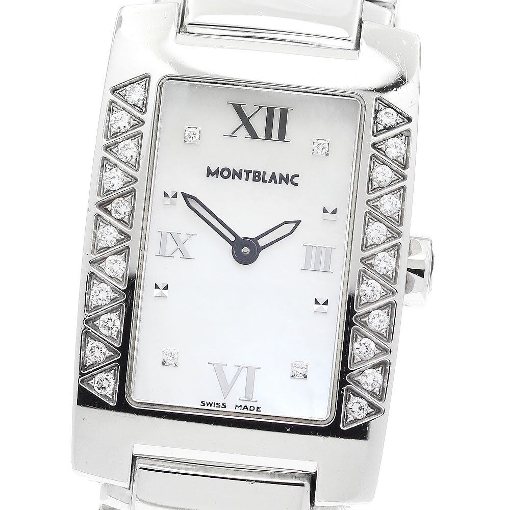モンブラン MONTBLANC 7077 プロファイル サイドダイヤ 4P クォーツ レディース _963325【中古】