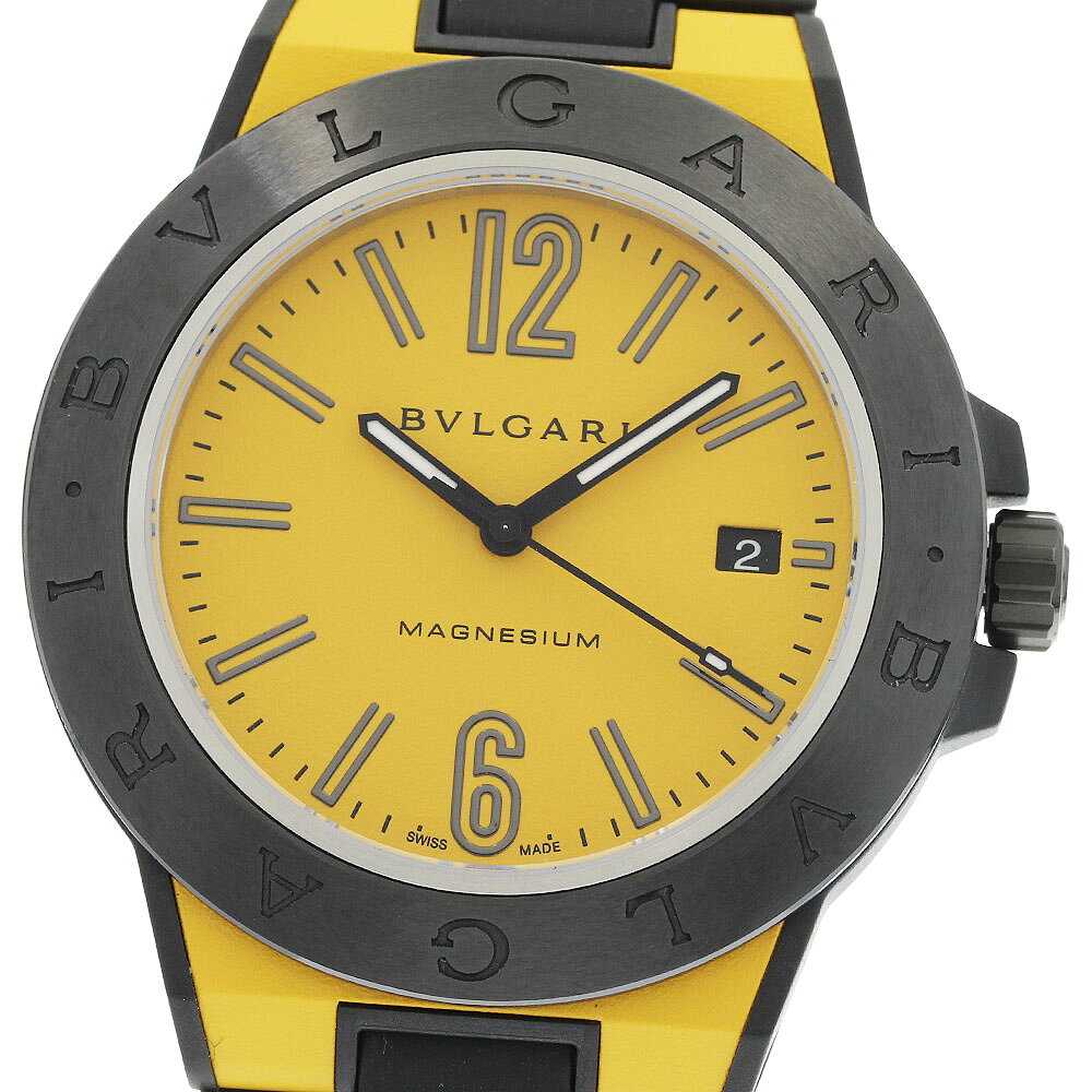 ブルガリ BVLGARI DG41SMC ディアゴノ マグネシウム デイト 自動巻き メンズ 極美品 箱・保証書付き_967556【中古】