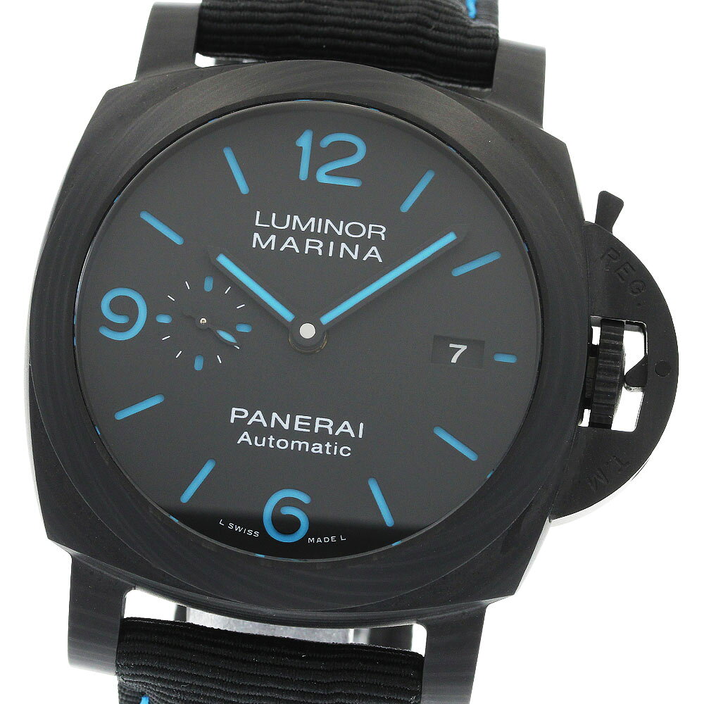 パネライ PANERAI PAM02661 ルミノール マリーナ カーボテック デイト 自動巻き メンズ 極美品 箱付き_967639【中古】