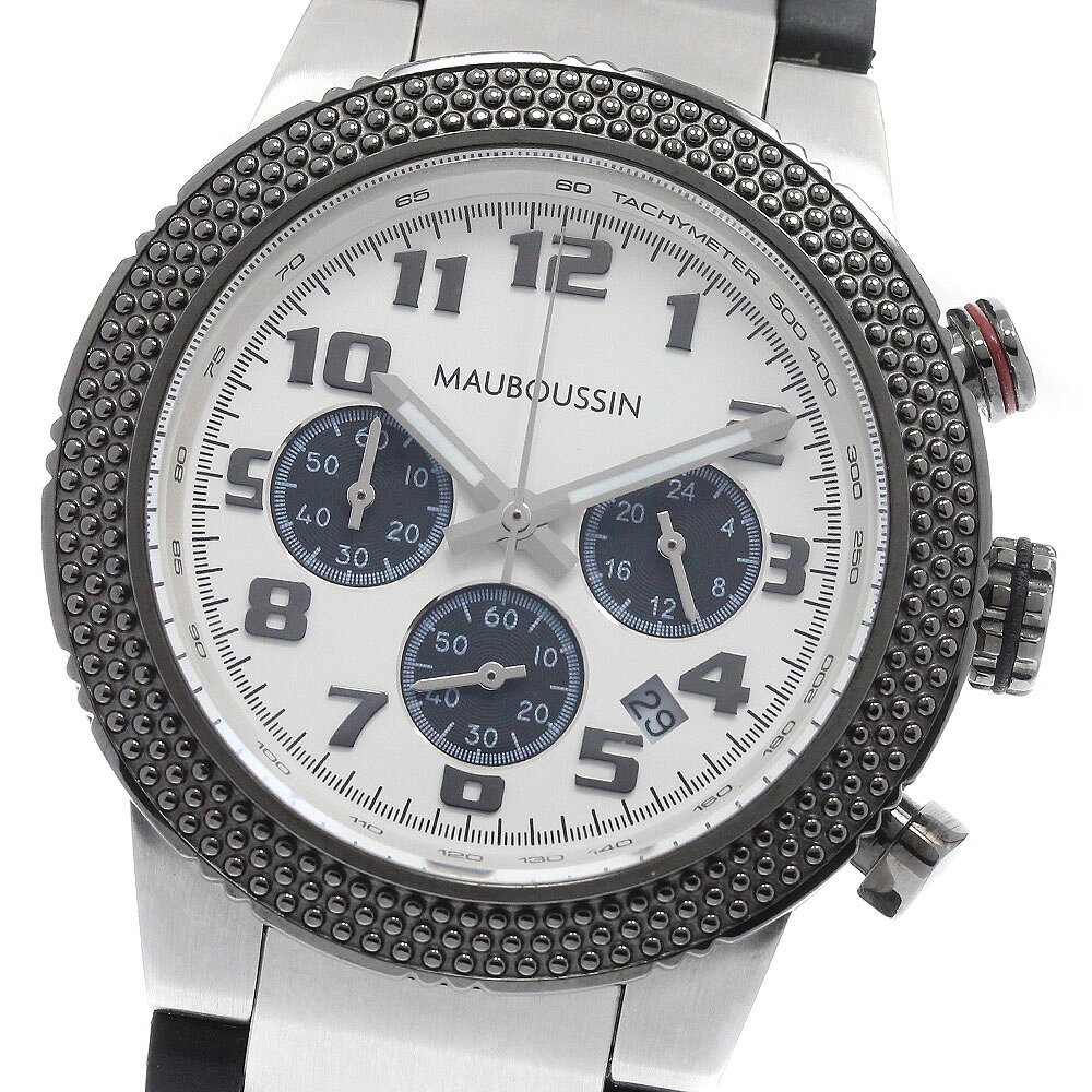 モーブッサン MAUBOUSSIN FD011/9192300-557C ファースト・デイ・ウォッチ クォーツ メンズ 良品 箱・保証書付き_967685【中古】