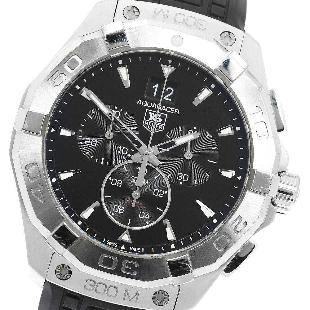 タグホイヤー TAG HEUER CAY1110-0 アクアレーサー デイト クロノグラフ クォーツ メンズ 保証書付き_967814【中古】