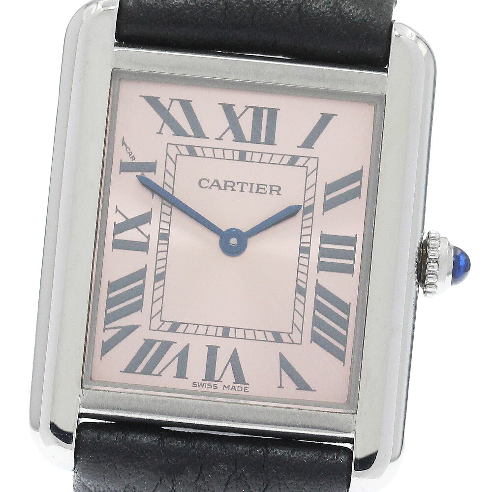 カルティエ CARTIER W5200000 タンクソロSM クォーツ レディース 良品 _9684 ...