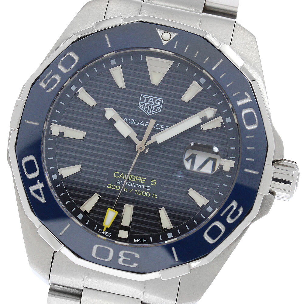 タグホイヤー TAG HEUER WAY201B アクアレーサー キャリバー5 デイト 自動巻き メンズ 保証書付き_968041【中古】