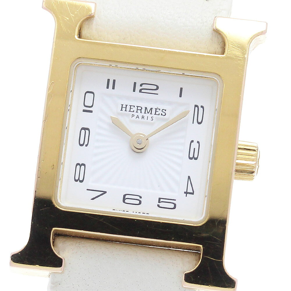 エルメス HERMES HH1.101 Hウォッチ ミニ クォーツ レディース 内箱付き_968648【中古】