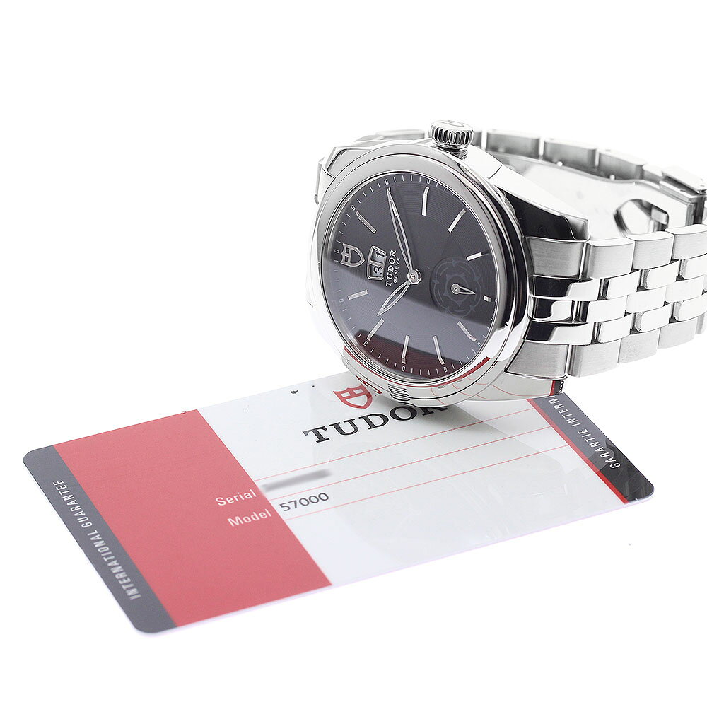 CLOSERのチュードル TUDOR 57000 グラマー ダブルデイト 自動巻き メンズ 良品 保証書付き_957913【中古】｜アングル2