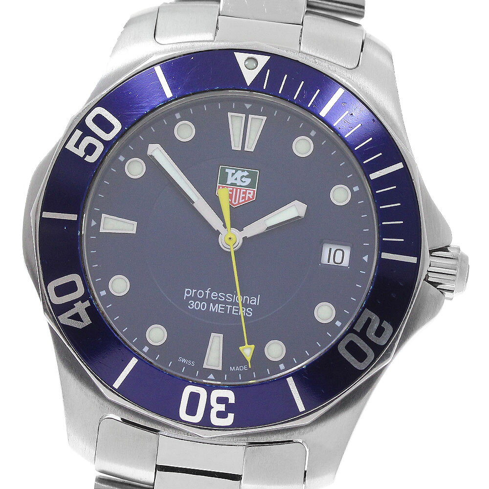 タグホイヤー TAG HEUER WAB1112 アクアレーサー デイト クォーツ メンズ 保証書付き_958032【中古】