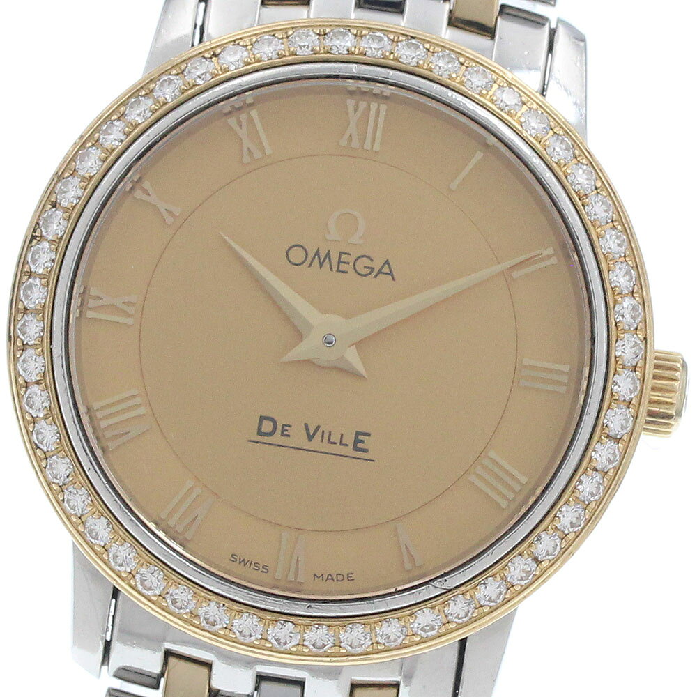 オメガ OMEGA 413.25.27.60.08.001 デビル プレステージ ダイヤベゼル クォーツ レディース _966436【中古】