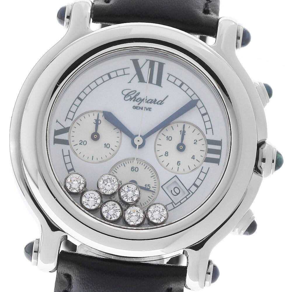 ショパール Chopard 28/8269-23 ハッピースポーツ 7Pダイヤ クロノグラフ クォーツ メンズ _967619【中古】
