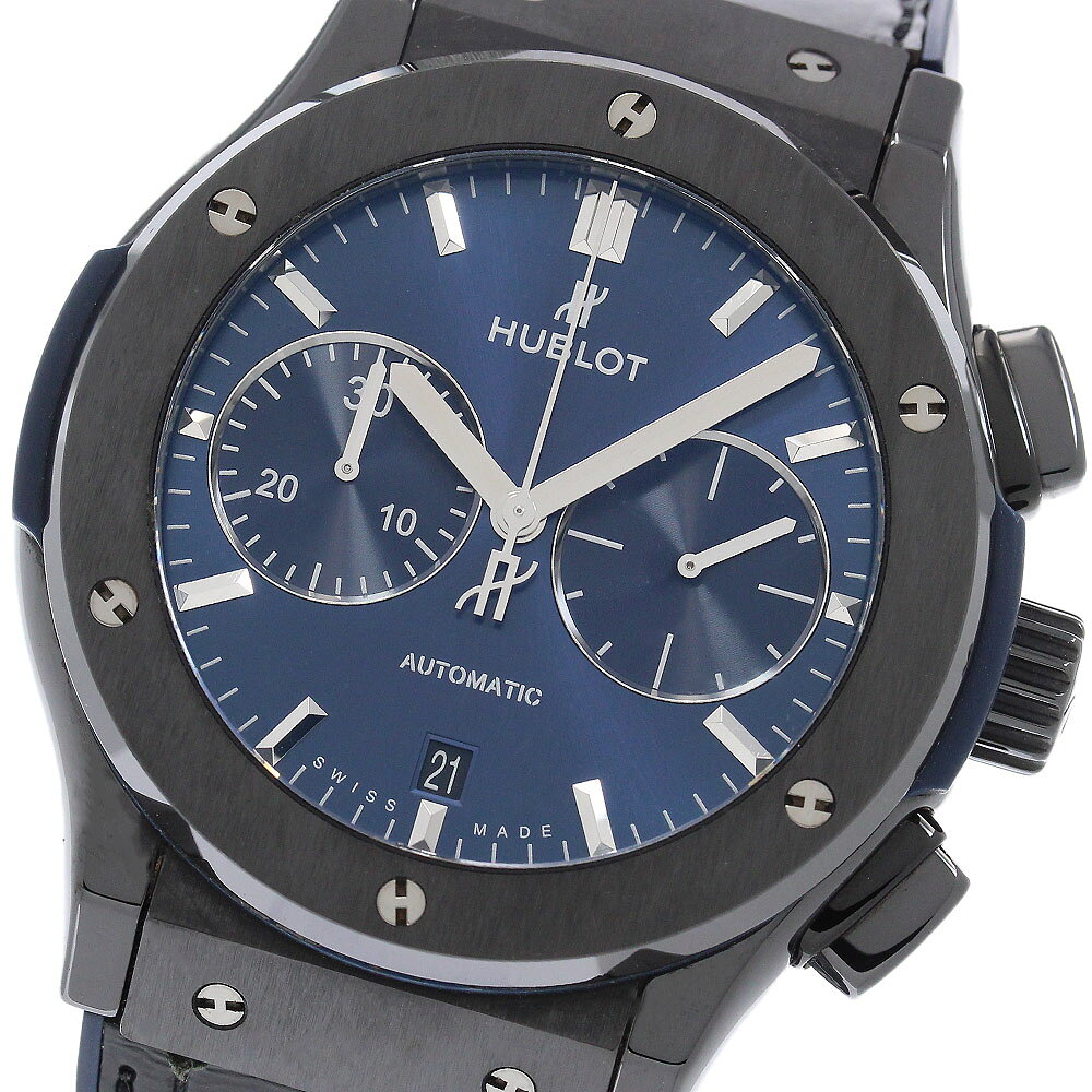 ウブロ HUBLOT 521.CM.7170.LR クラシック フュージョン クロノグラフ 自動巻き メンズ 保証書付き_960627【中古】