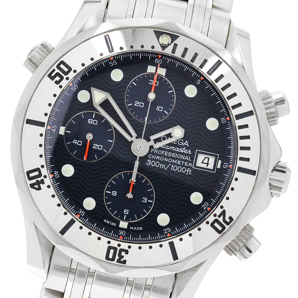 オメガ OMEGA 2598.80 シーマスター300 クロノグラフ デイト 自動巻き メンズ _965491【中古】