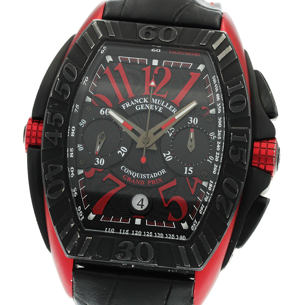 フランクミュラー FRANCK MULLER 8900CCGP コンキスタドール グランプリ クロノグラフ 自動巻き メンズ 内箱付き_967702【中古】