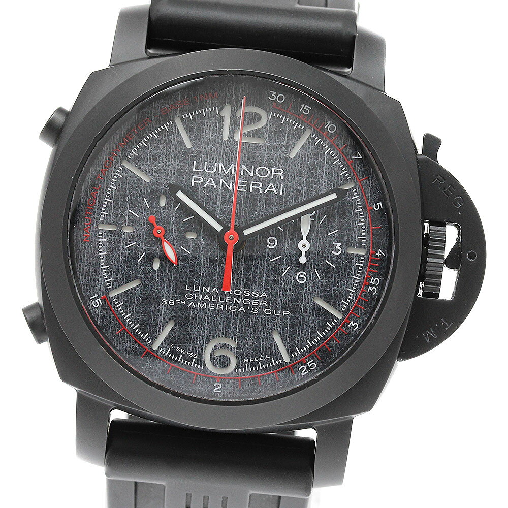 パネライ PANERAI PAM01037 ルミノール ルナ ロッサ クロノ フライバック リミテッド 自動巻き メンズ 美品 _967910【中古】