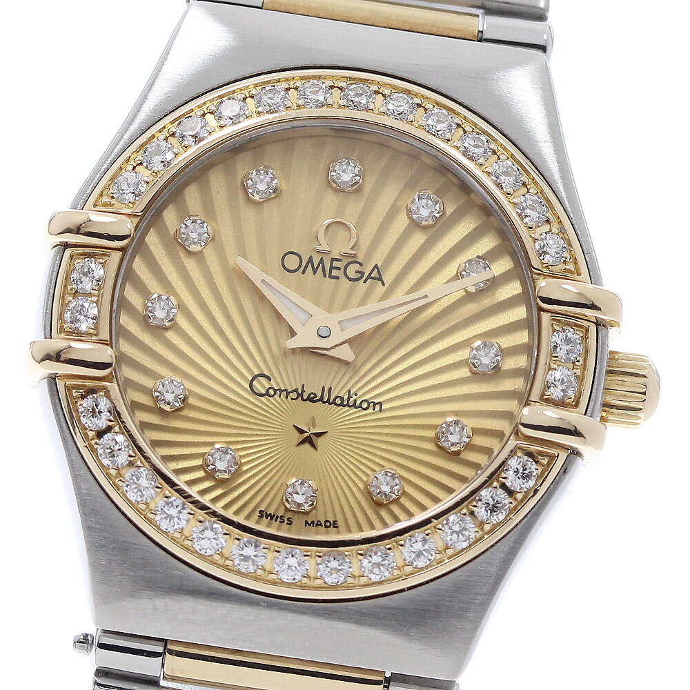 オメガ OMEGA 111.25.23.60.58.001 コンステレーション 160周年記念モデル 12P ダイヤベゼル クォーツ レディース 保証書付き_968860【中古】
