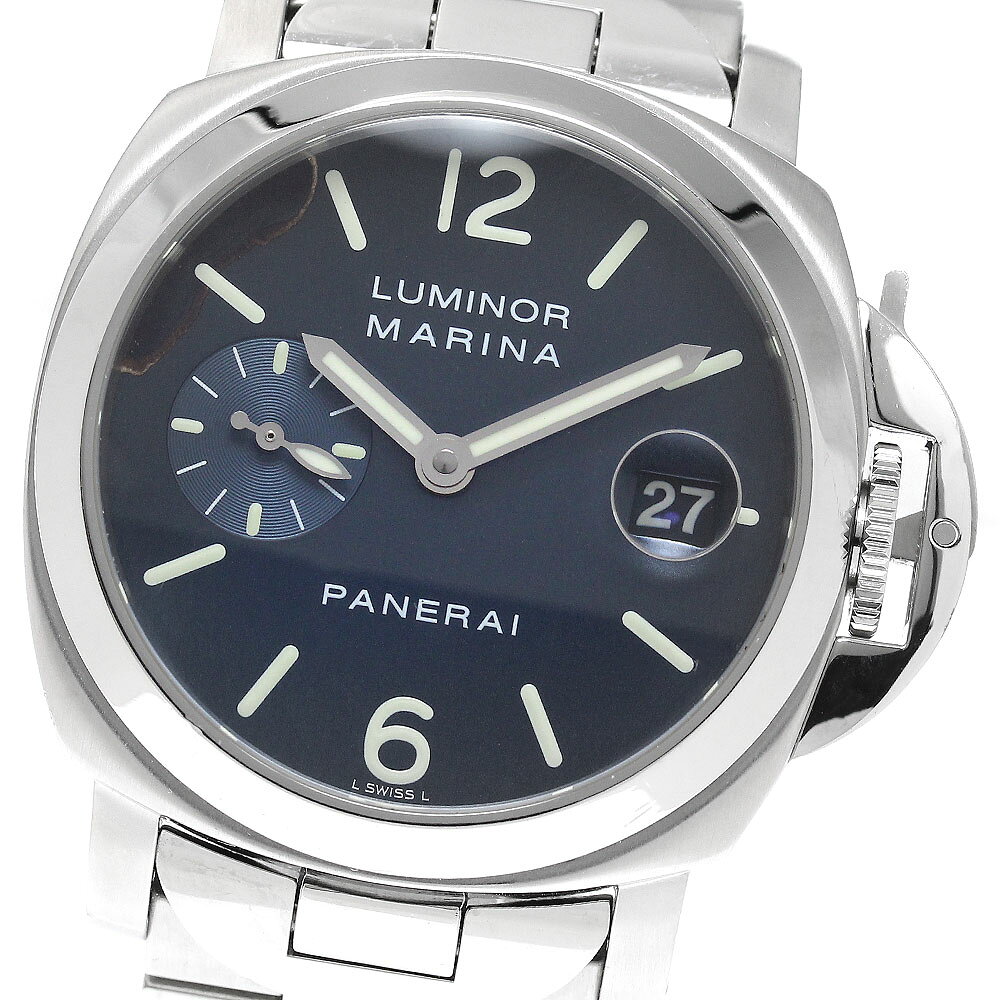 パネライ PANERAI PAM00120 ルミノール マリーナ デイト スモールセコンド 自動巻き メンズ 保証書付き_913561【中古】