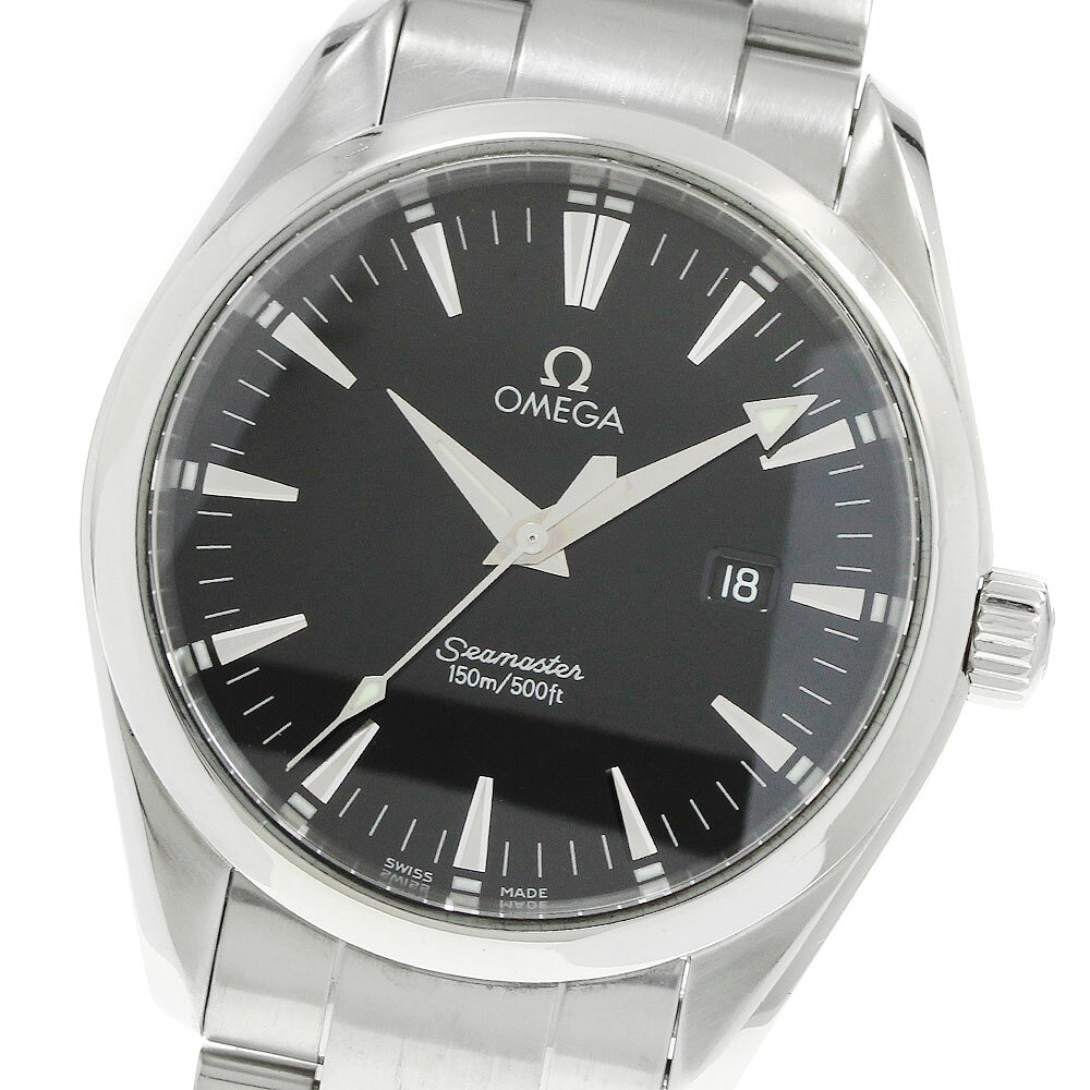 オメガ OMEGA 2517.50 シーマスター アクアテラ デイト クォーツ メンズ 保証書付き_ ...