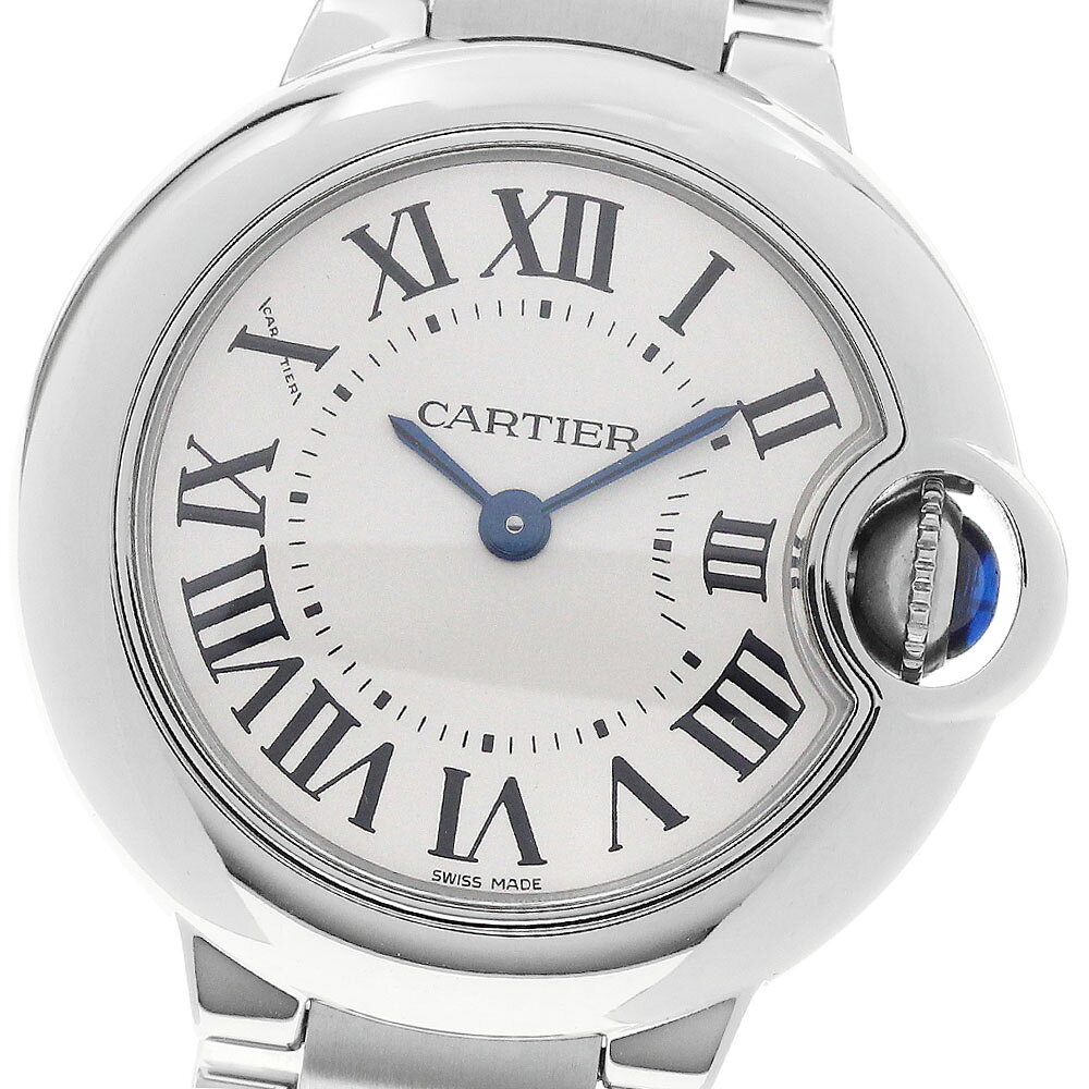 カルティエ CARTIER W69010Z4 バロンブルー SM クォーツ レディース _96897 ...