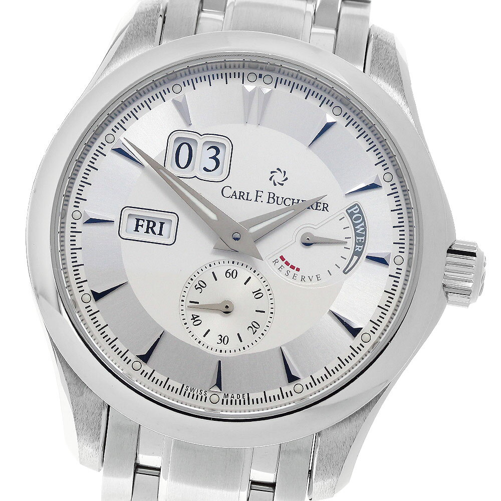 カール F.ブヘラ CARL F.BUCHERER 00.10912.08.13.21 マネロ デイデイト パワーリザーブ 自動巻き メンズ 良品 保証書付き_969005【中古】