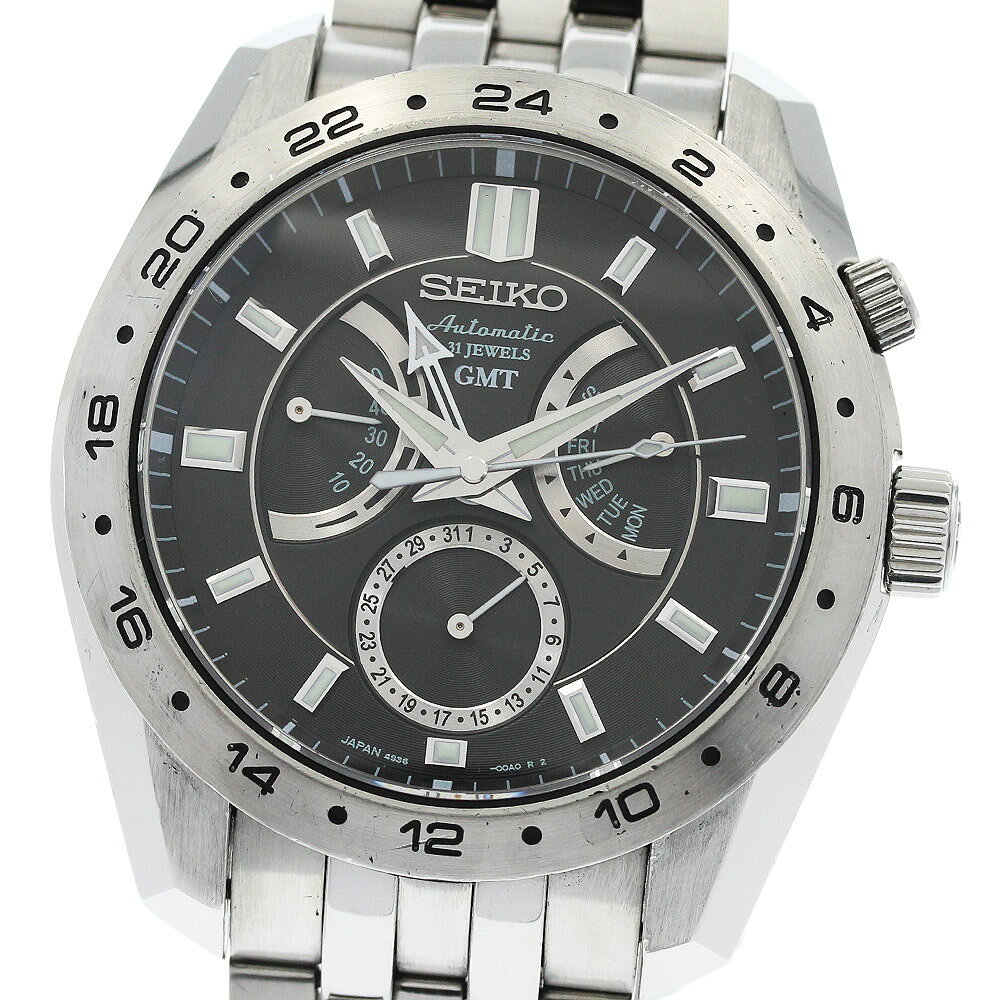 セイコー SEIKO SARN001/4S36-00A0 メカニカル GMT 自動巻き メンズ _9 ...