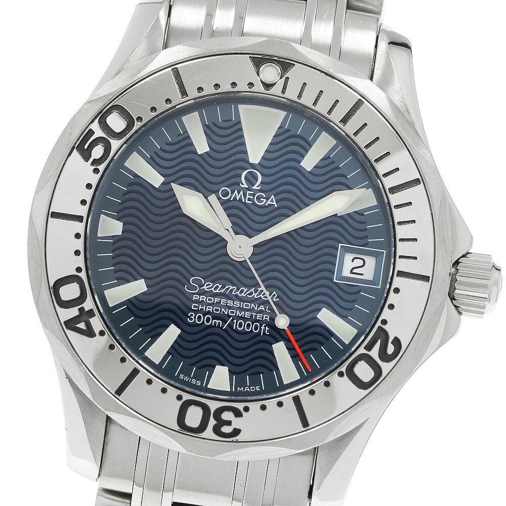 オメガ OMEGA 2554.80 シーマスター 300m ジャックマイヨール 1999 デイト 自動巻き ボーイズ _955624【中古】