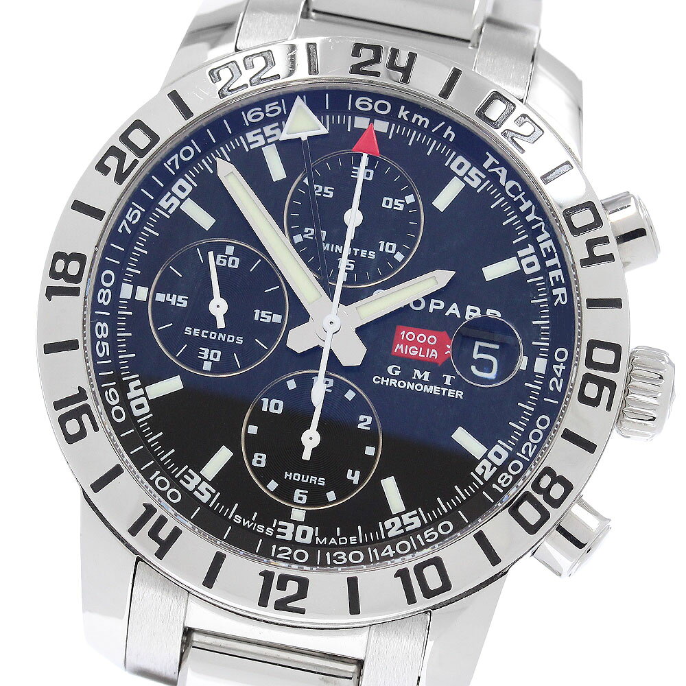 ショパール Chopard 158992-3001 ミッレミリア GMT クロノグラフ デイト スモールセコンド 自動巻き メンズ 保証書付き_958279【中古】