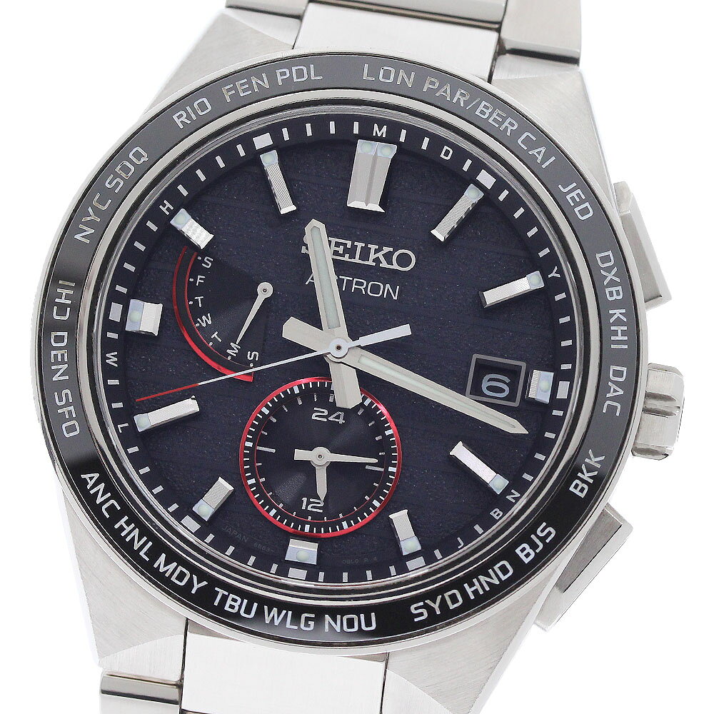 セイコー SEIKO SBXY075/8B63-0BK0 アストロン ネクスタ― JAL国際線就航70周年記念 限定500本 ソーラー電波 メンズ 箱・保証書付き_961292【中古】