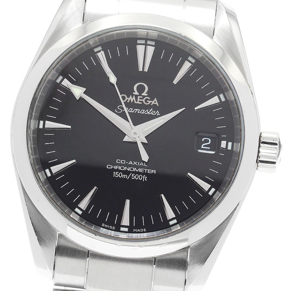 オメガ OMEGA 2504.50 シーマスター アクアテラ デイト コーアクシャル クロノメーター 自動巻き ボーイズ 保証書付き_962607【中古】