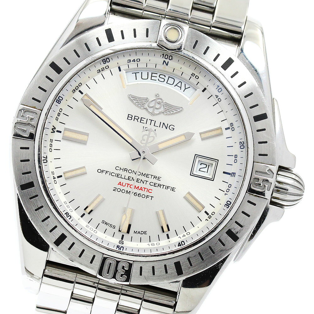 ブライトリング BREITLING A45320 ギャラクティック44 デイデイト 自動巻き メンズ 箱・保証書付き_962918【中古】