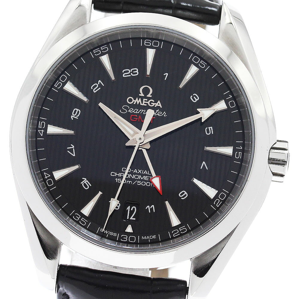 オメガ OMEGA 231.13.43.22.01.001 シーマスター アクアテラ コーアクシャル GMT 自動巻き メンズ _964957【中古】