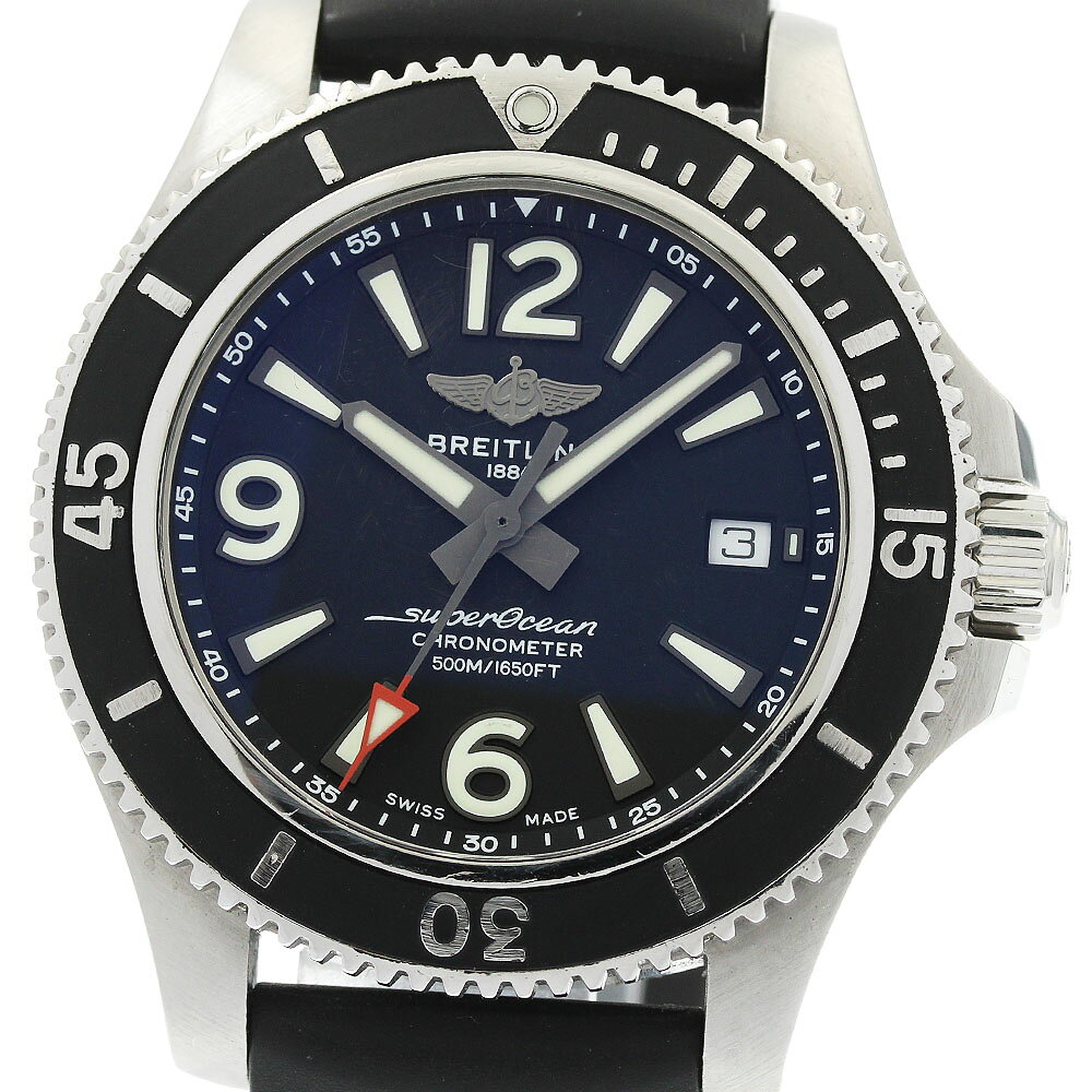 ブライトリング BREITLING A17366 スーパーオーシャン 42 デイト 自動巻き メンズ 保証書付き_968419【中古】