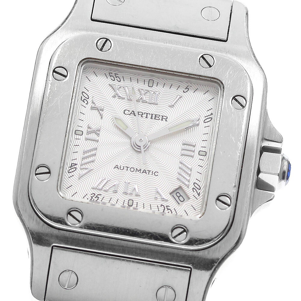 カルティエ CARTIER W20044D6 サントスガルベSM デイト 自動巻き レディース 保証書付き_969409【中古】