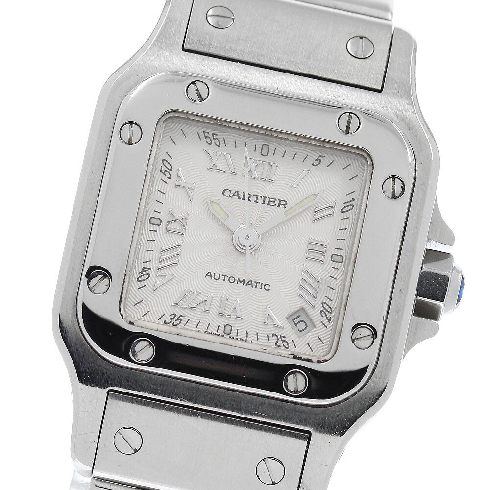 カルティエ CARTIER W20044D6 サントスガルベSM デイト 自動巻き レディース _956835【中古】