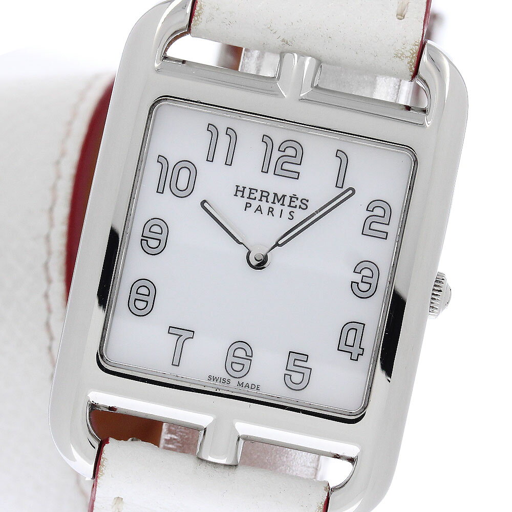 エルメス HERMES CC3.710 ケープコッド ドゥブルトゥール クォーツ メンズ 良品 _967205【中古】