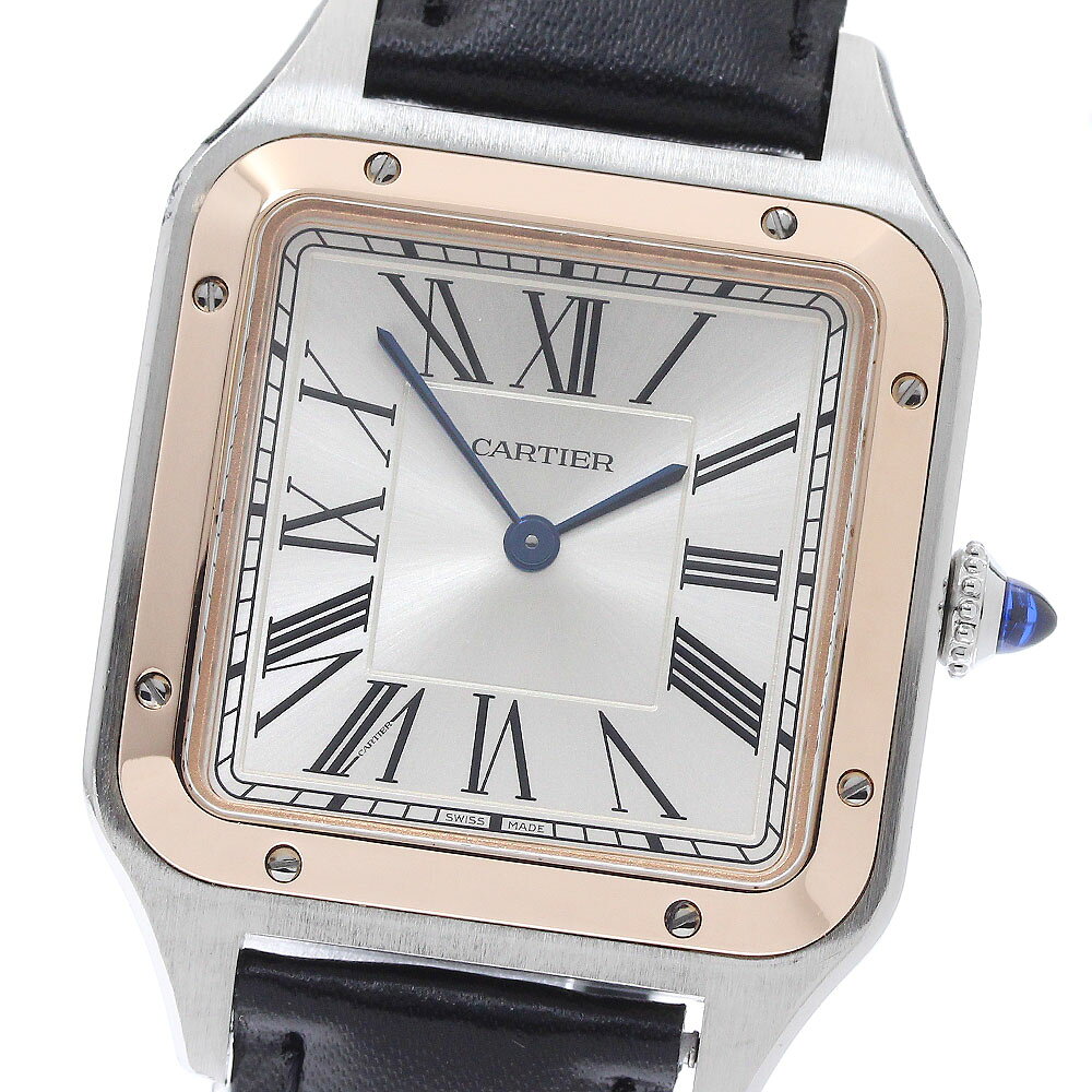 カルティエ CARTIER W2SA0011 サントスデュモンLM PGベゼル クォーツ メンズ 箱・保証書付き_967488【中古】