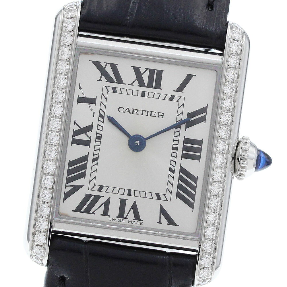 カルティエ CARTIER W4TA0016 タンクマストSM サイドダイヤ クォーツ レディース 美品 保証書付き_967917【中古】