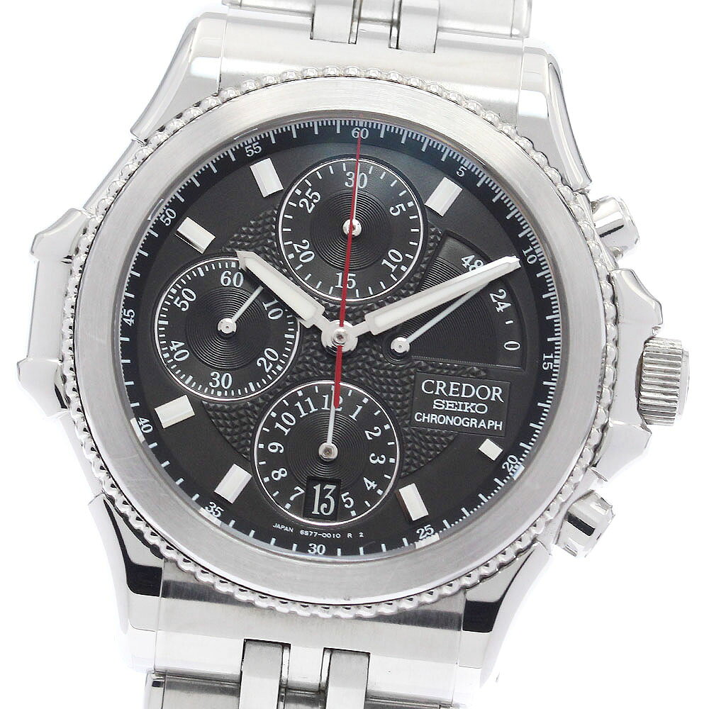 セイコー SEIKO GCBK999/6S77-0A10 クレドール パシフィーク クロノグラフ 1999年限定 自動巻き メンズ _961833【中古】