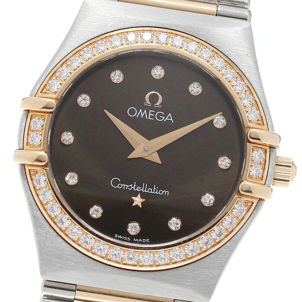 オメガ OMEGA 1358.60 コンステレーション ダイヤベゼル 12Pダイヤ クォーツ レディース 美品 _968952【中古】