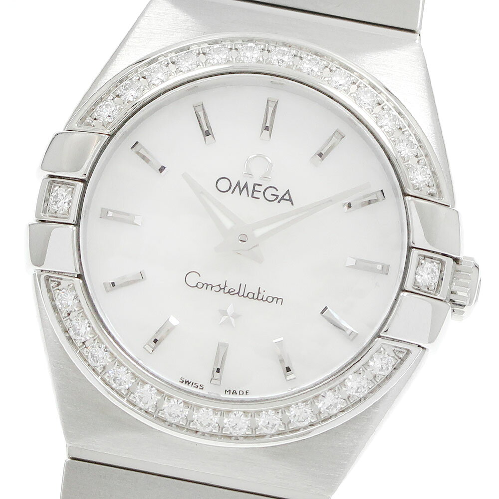 オメガ OMEGA 123.15.24.60.05.001 コンステレーション ブラッシュ ダイヤベゼル クォーツ レディース _970498【中古】