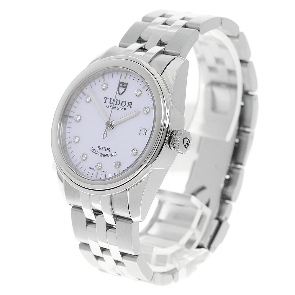 CLOSERのチュードル TUDOR 55000 グラマー デイト 10Pダイヤ 自動巻き メンズ 良品 _970967【中古】｜アングル2