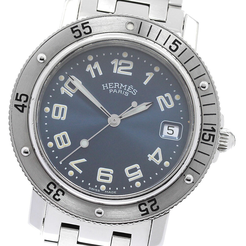 エルメス HERMES CL7.710 クリッパー ダイバー デイト クォーツ メンズ 内箱付き_963061【中古】