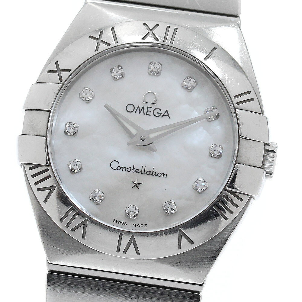 オメガ OMEGA 123.10.27.60.55.001 コンステレーション 12Pダイヤモンド クォーツ レディース 保証書付き_968953【中古】