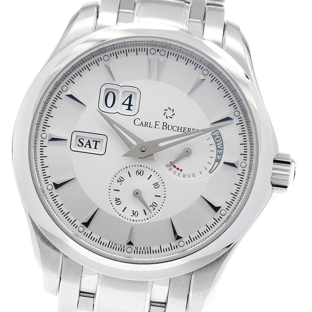 カール F.ブヘラ CARL F.BUCHERER 00.10912.08.13.21 マネロ デイデイト パワーリザーブ 自動巻き メンズ 美品 保証書付き_969029【中古】