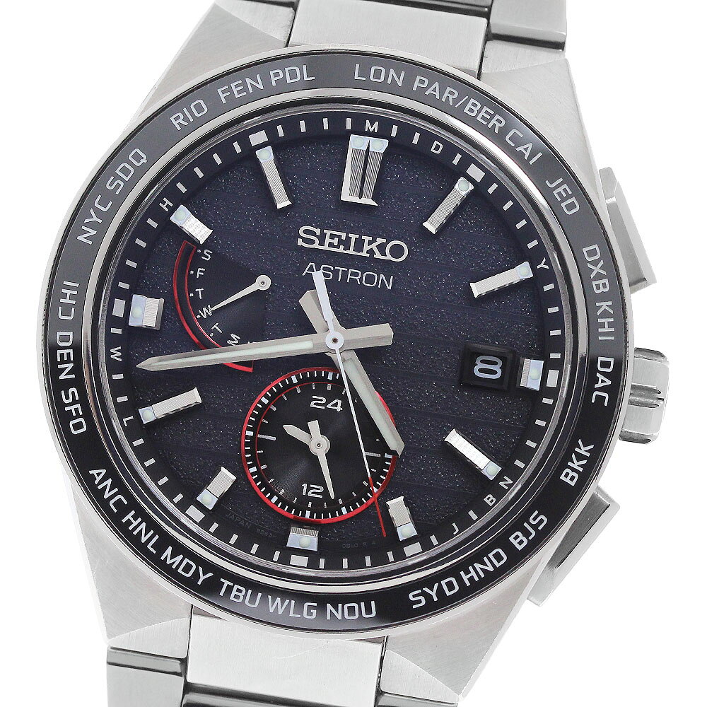 セイコー SEIKO SBXY075/8B63-0BK0 アストロン ネクスタ― JAL国際線就航70周年記念 ソーラー電波 メンズ 良品 箱・保証書付き_971041【中古】