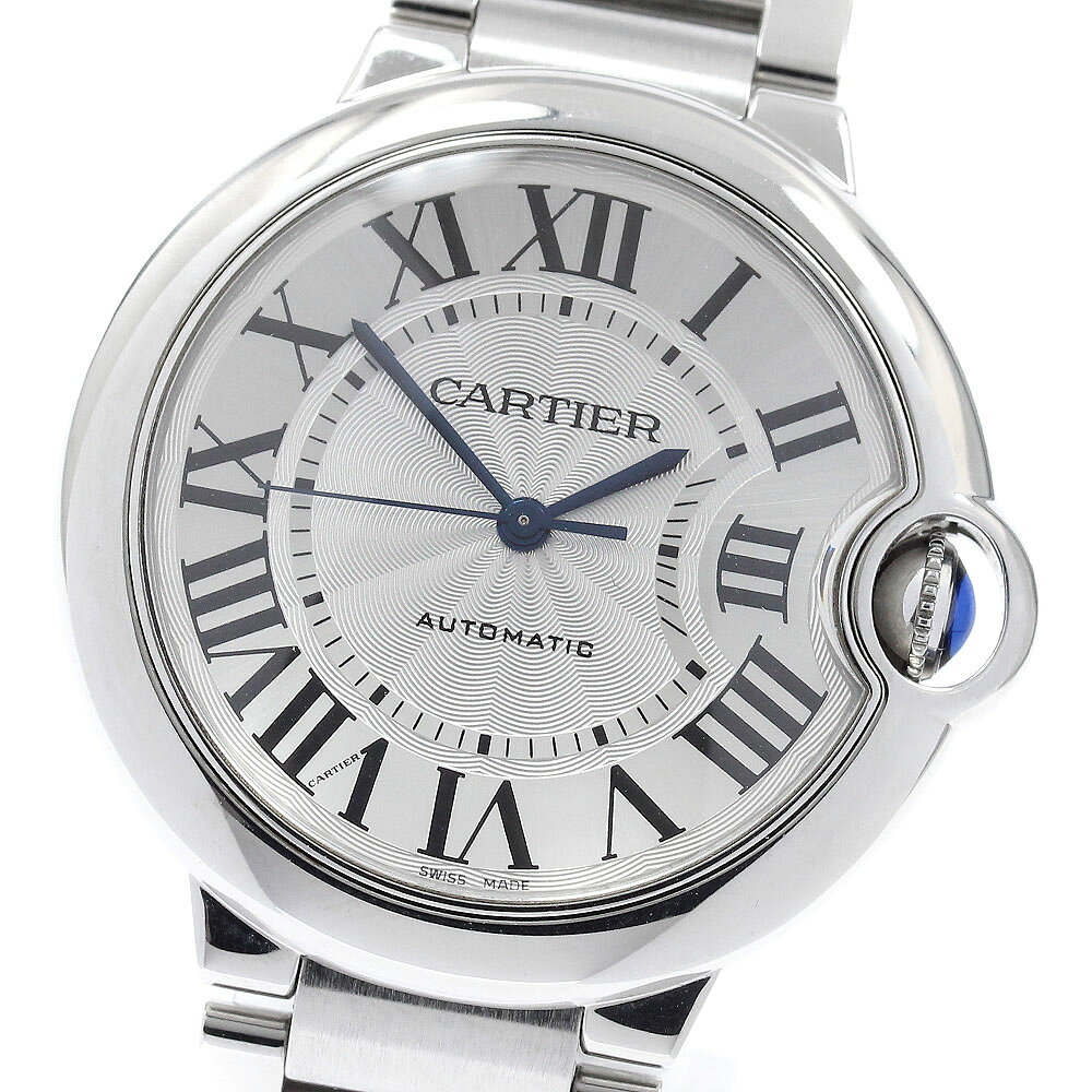 カルティエ CARTIER WSBB0048 バロンブルー 36mm 自動巻き ボーイズ 良品 保証書付き_971088【中古】
