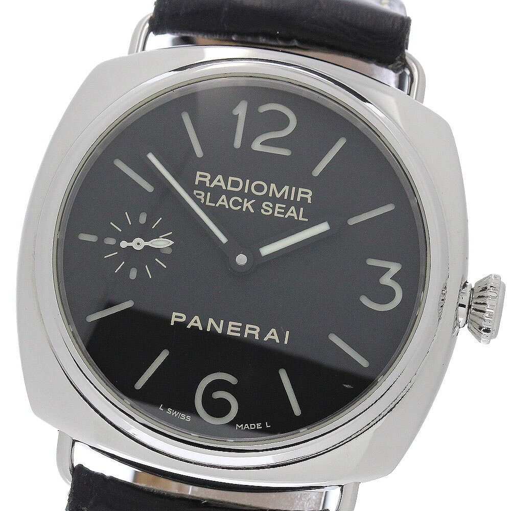 パネライ PANERAI PAM00183 ラジオミール ブラックシール スモールセコンド 手巻き メンズ 内箱・保証書付き_967367【中古】