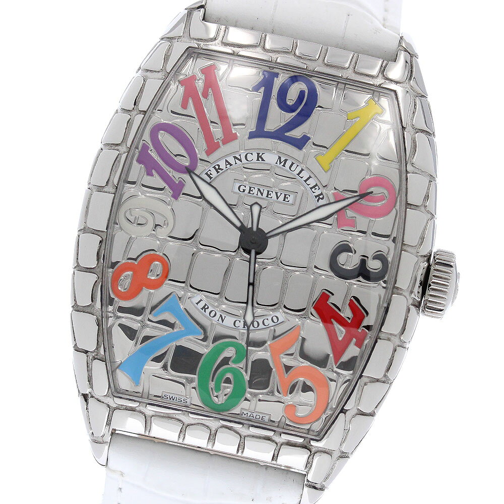 フランクミュラー FRANCK MULLER 8880SCIRONCROCOLDRM トノー カーベックス ス アイアンクロコ カラードリーム AT 良品 箱・保付き_968156【中古】